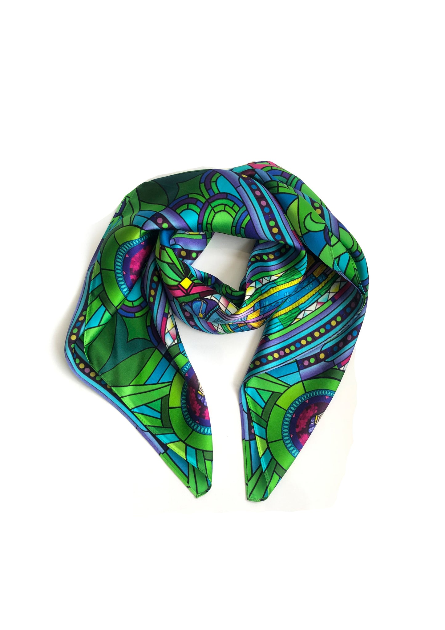 St. Patrick Silk Scarf Green