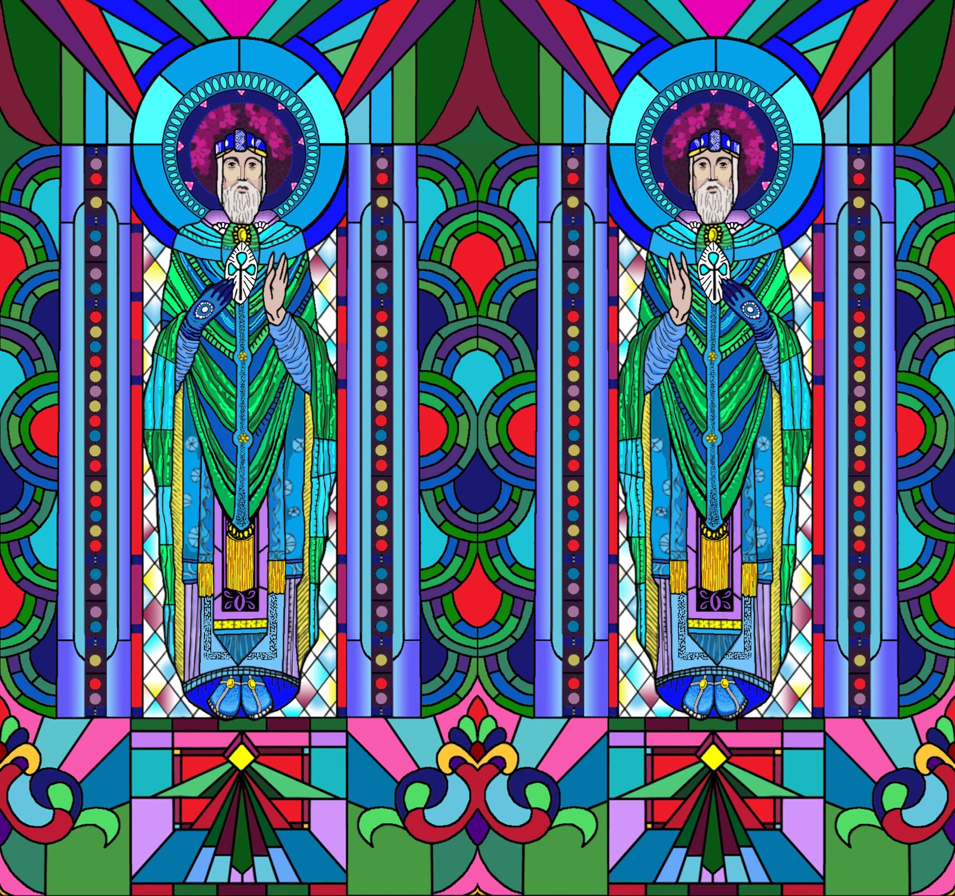 St. Patrick Pocket Square Colourful