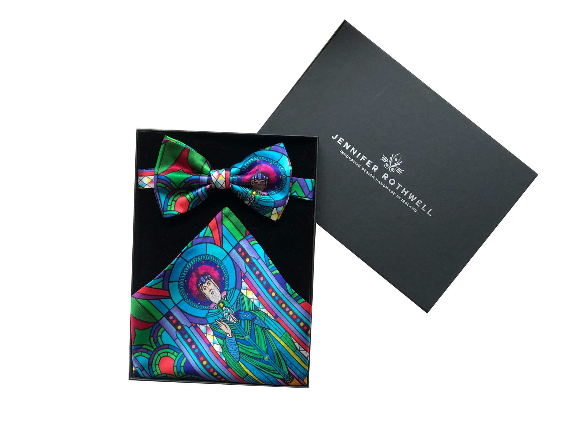 St. Patrick Bow Tie and Pocket Square Colourful