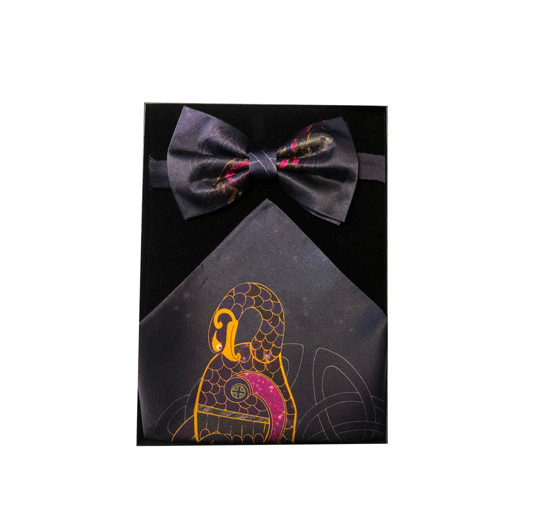 Kell's Space Mythology Bow Tie and Pocket Square Set - Inspired by the BOOK OF KELLS TM
