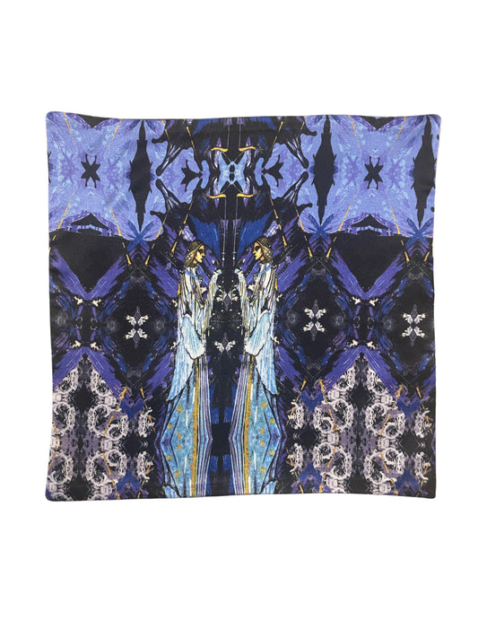 Madeline purple Print Pocket Square