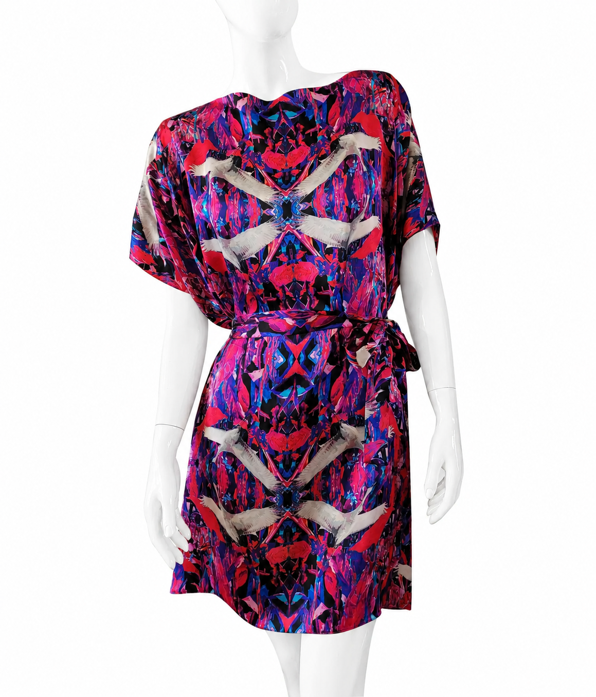 Red Crane Tunic Dress