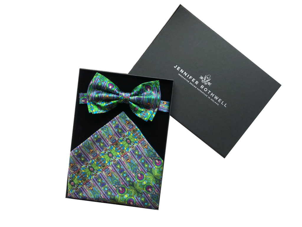 St. Patrick Bow Tie and Pocket Square Green