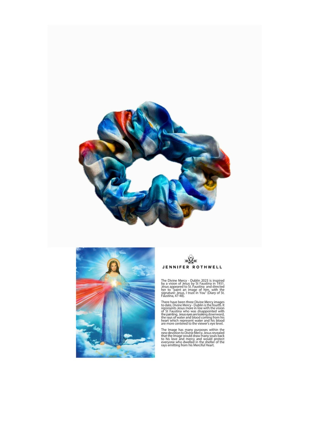 Divine Mercy Silk Scrunchie