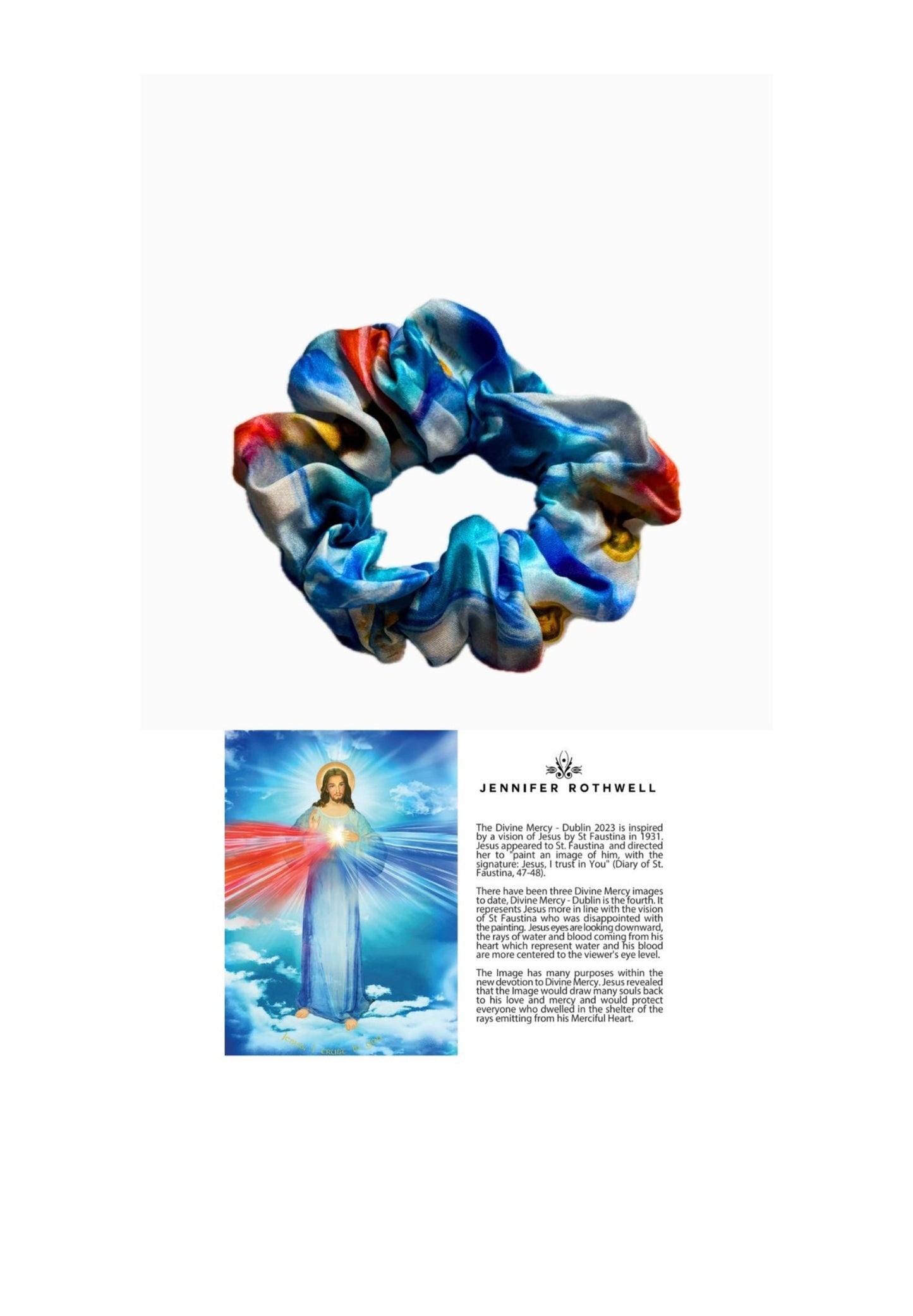 Divine Mercy Silk Scrunchie