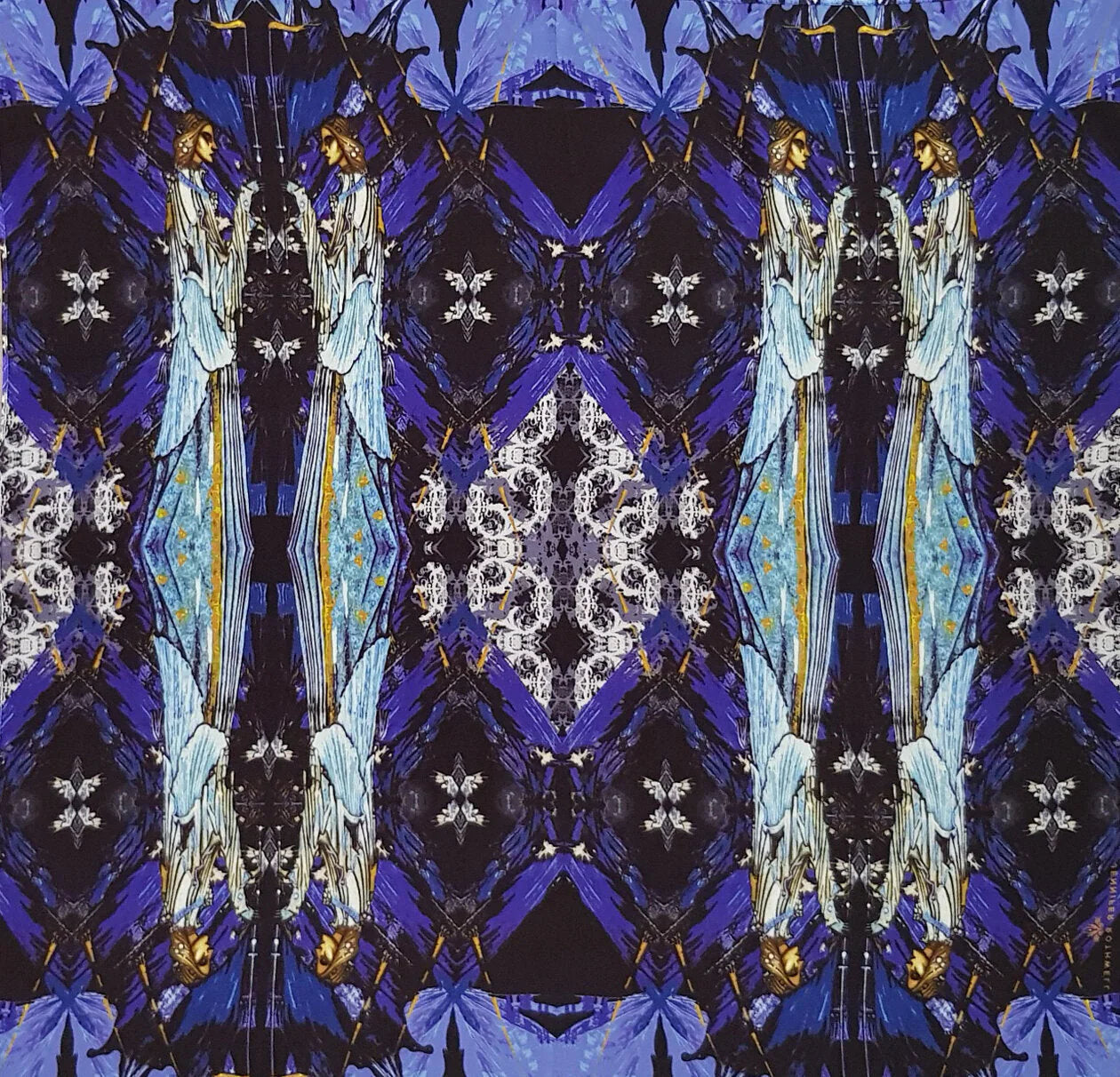 Madeline Wool scarf Blue