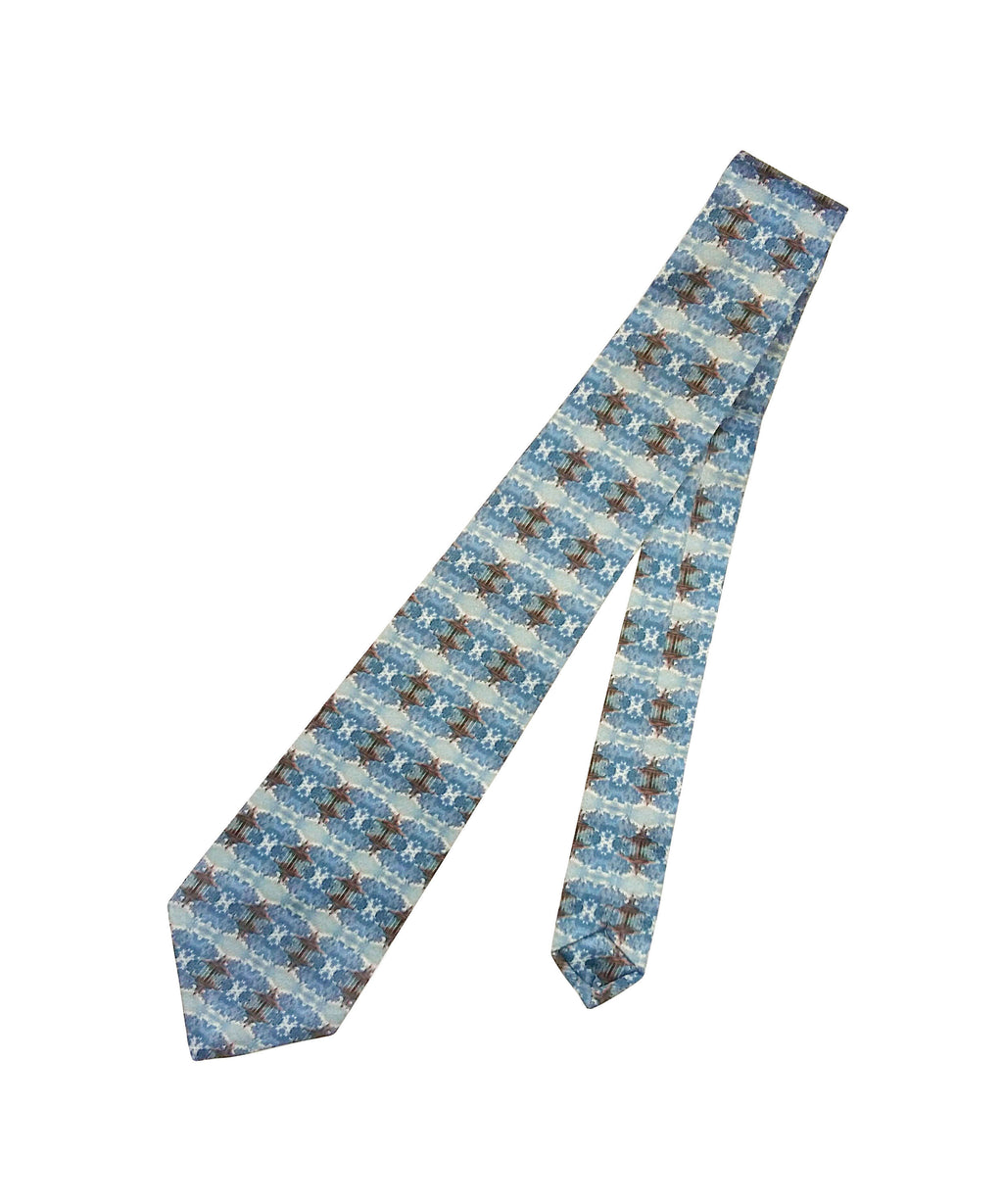 GPO Blue Mini Print Tie