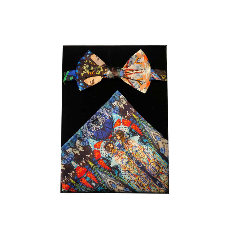 2 Ladies Bow Tie and Pocket Square