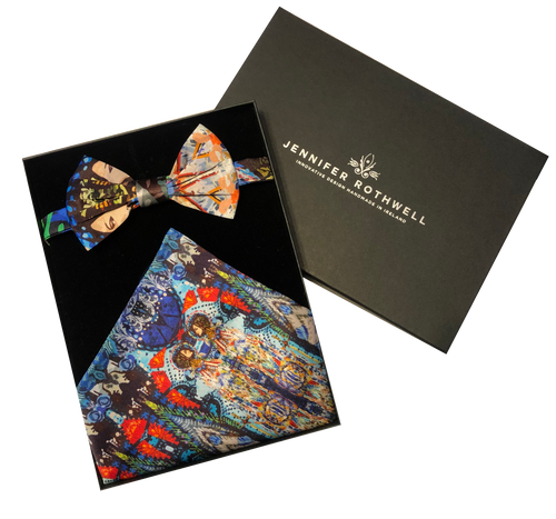 2 Ladies Bow Tie and Pocket Square