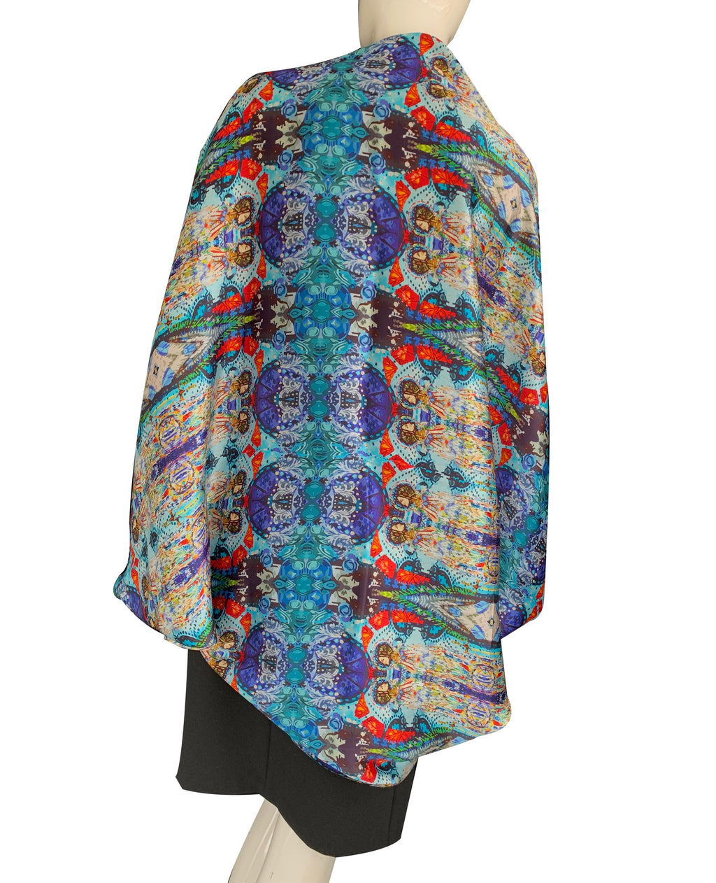 2 Ladies Figurative 100% Silk Kimono Bolero