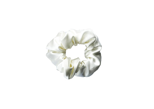 Cream Silk Scrunchie