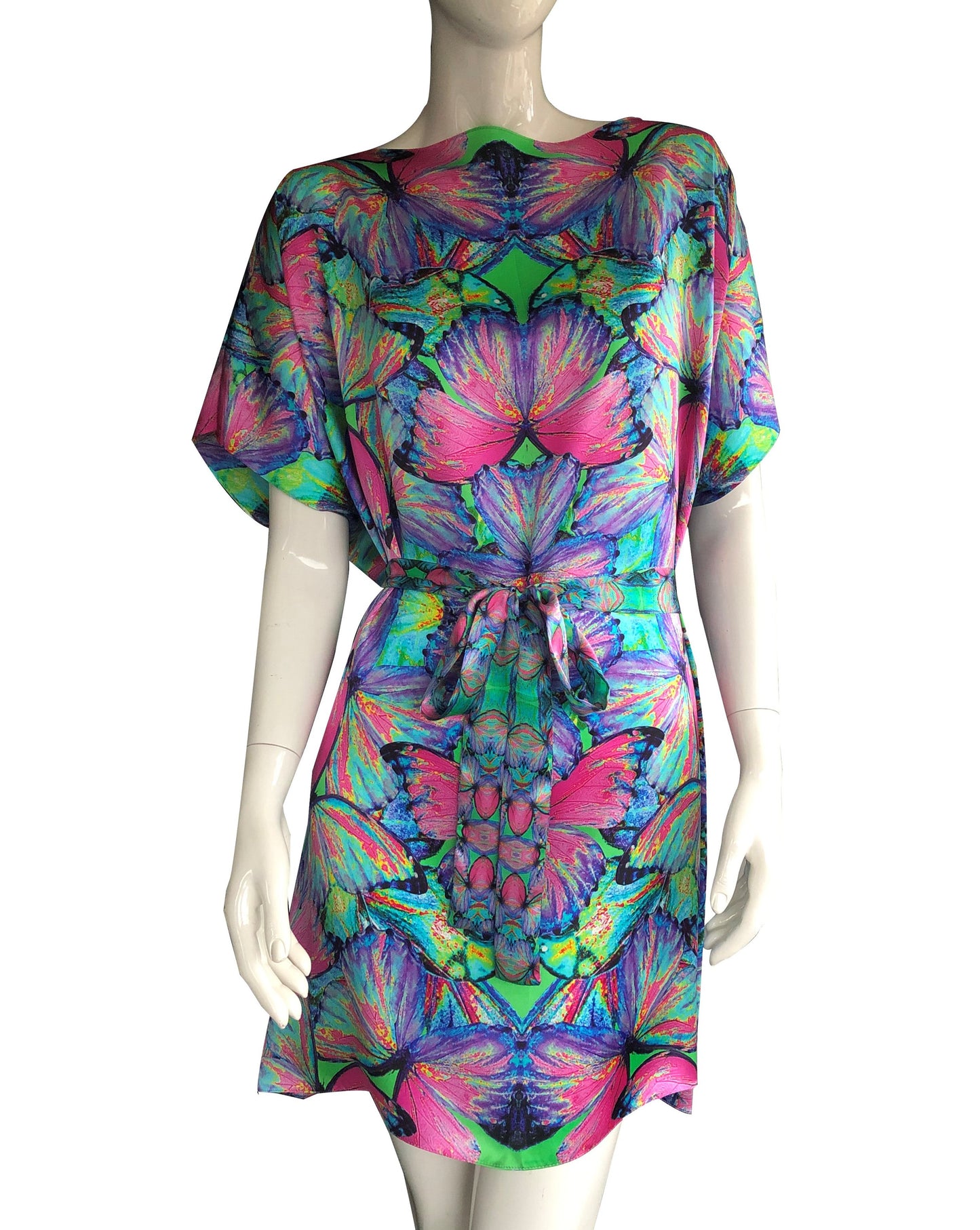 Felieacan Pink Silk Tunic Dress