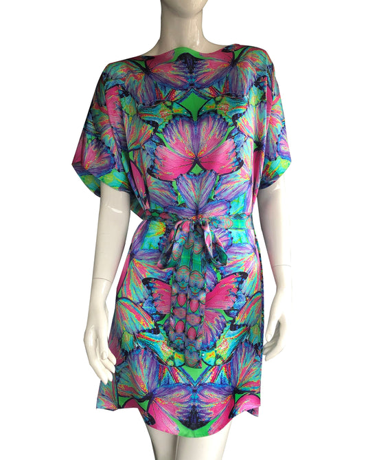 Felieacan Pink Silk Tunic Dress