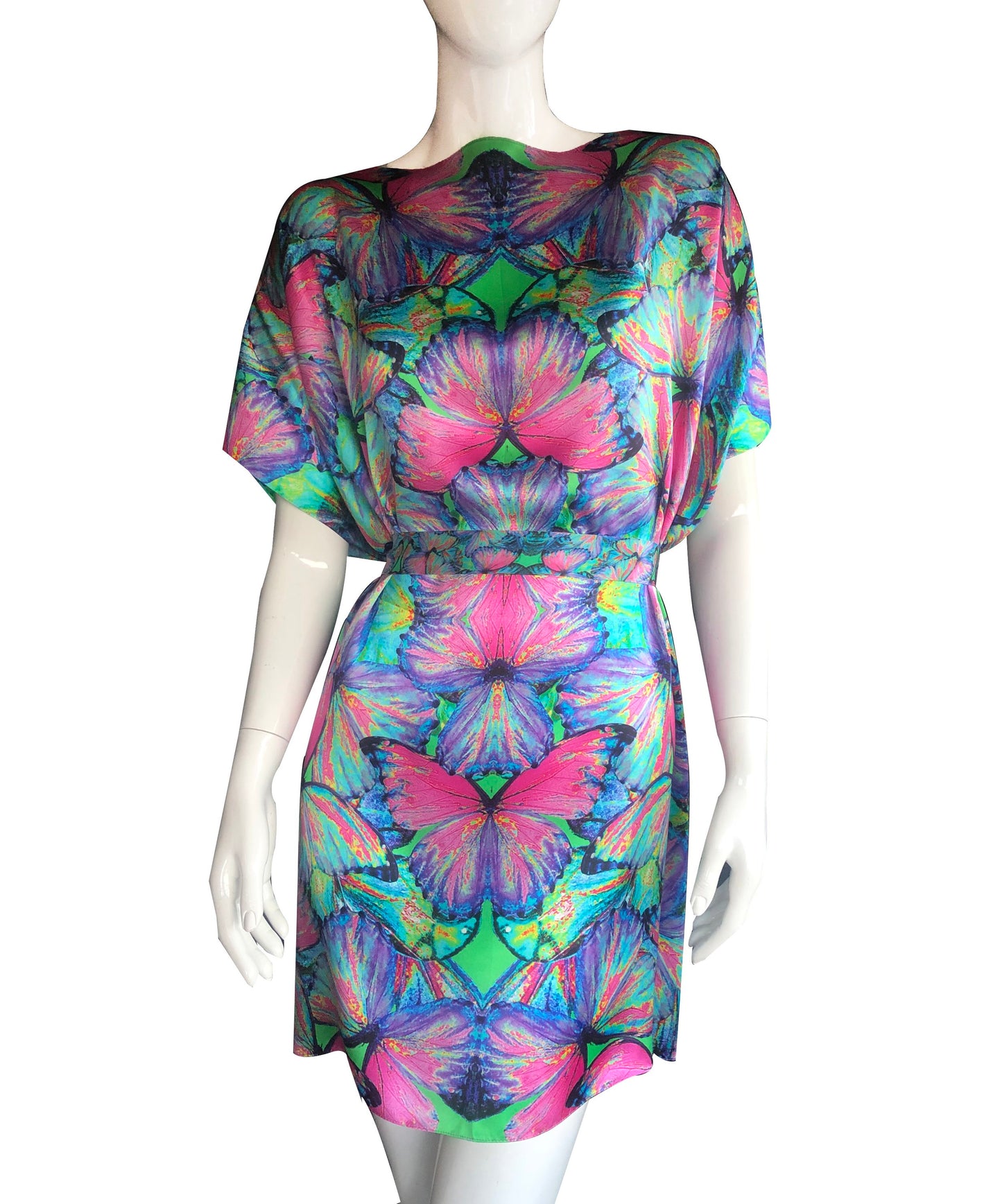 Felieacan Pink Silk Tunic Dress