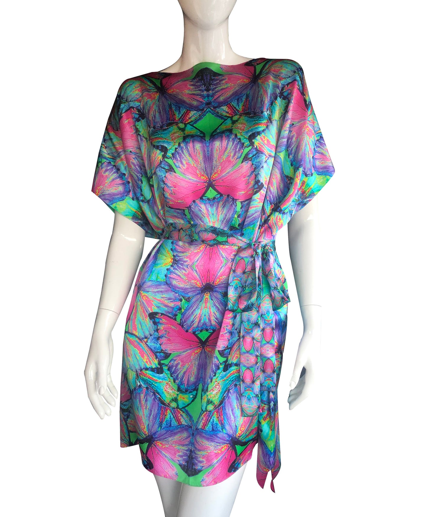 Felieacan Pink Silk Tunic Dress