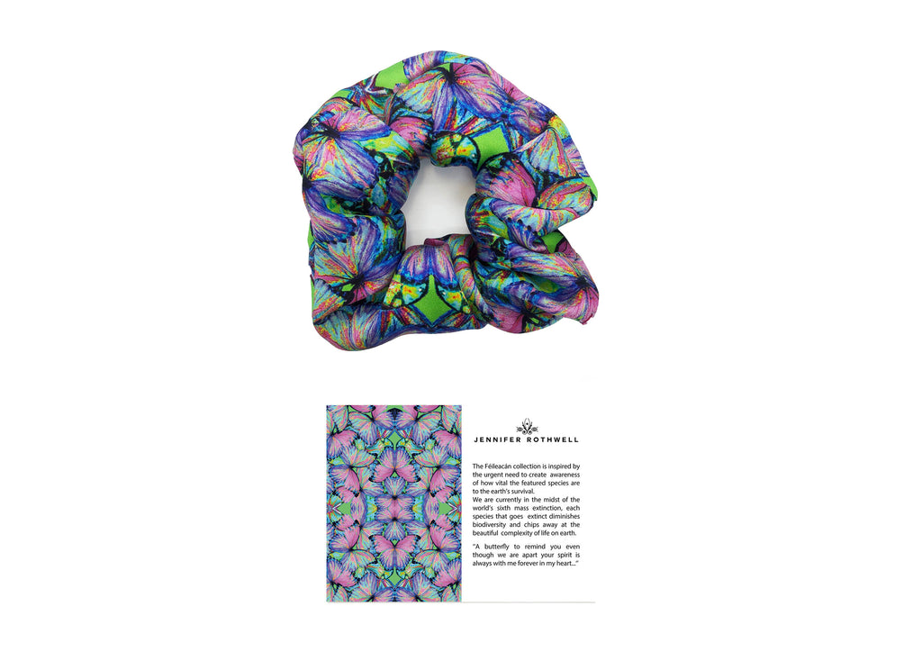Féileacán (Butterfly) Silk Scrunchie