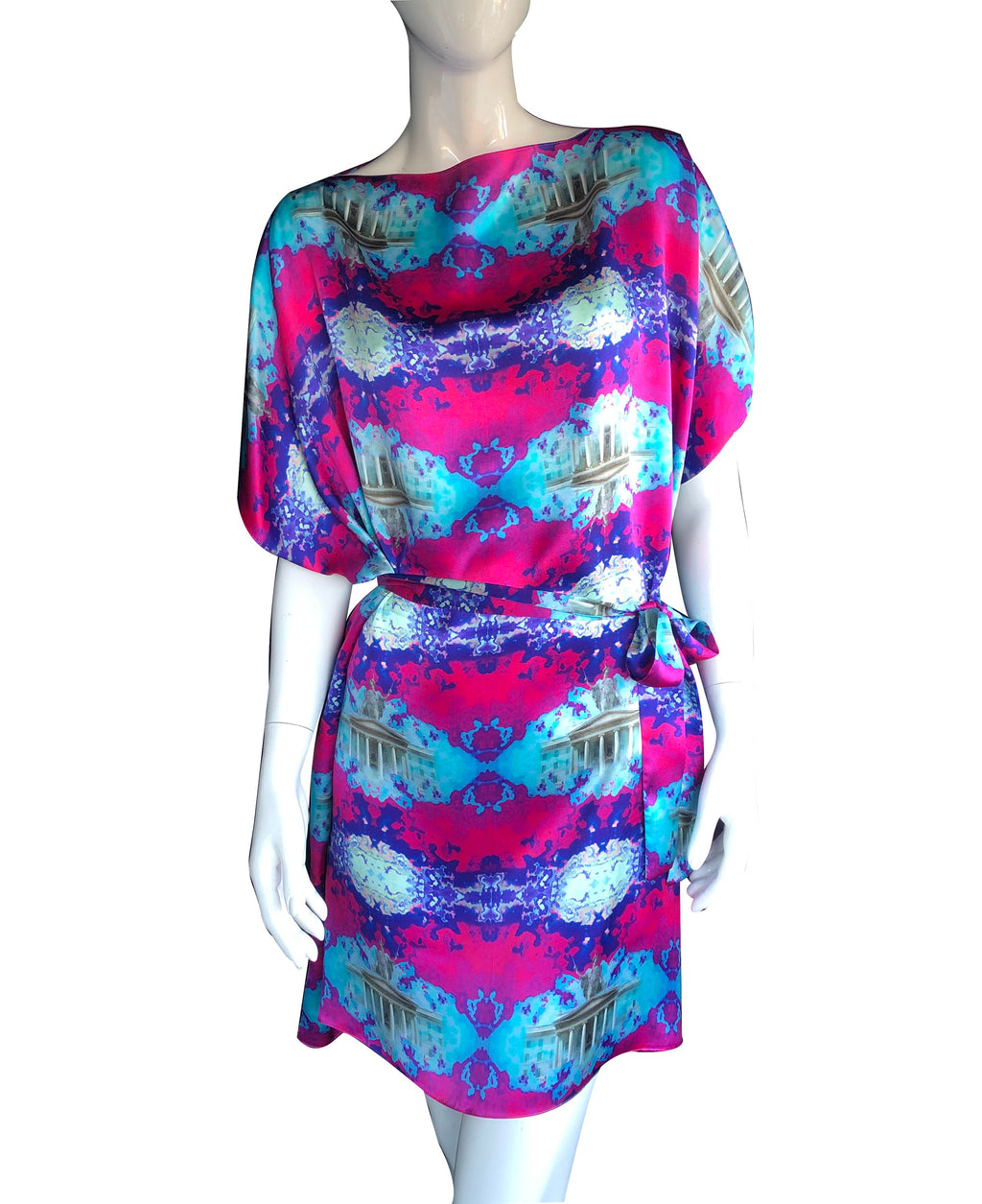 GPO Pink 100% Silk Tunic Dress 2