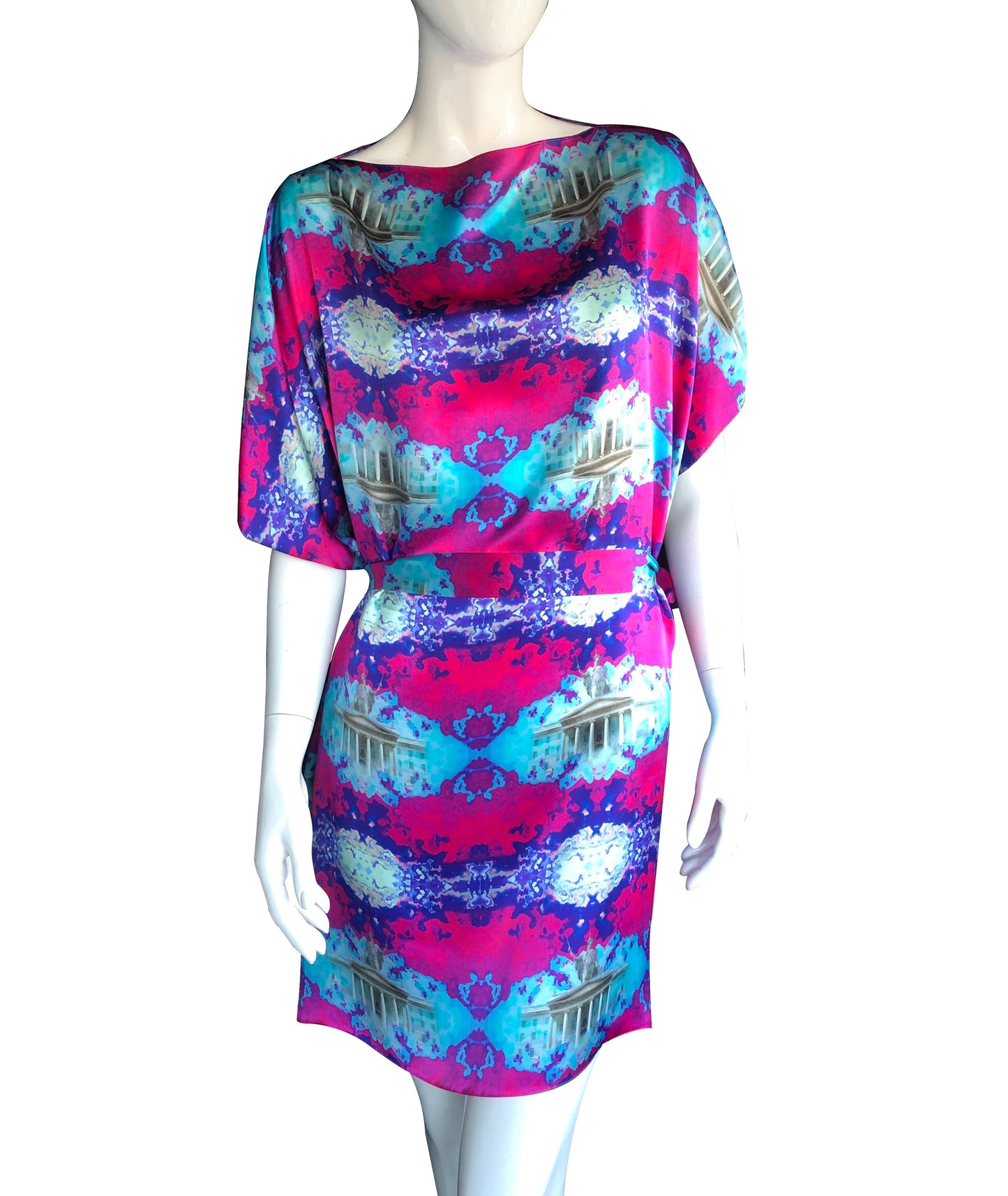 GPO Pink 100% Silk Tunic Dress 2