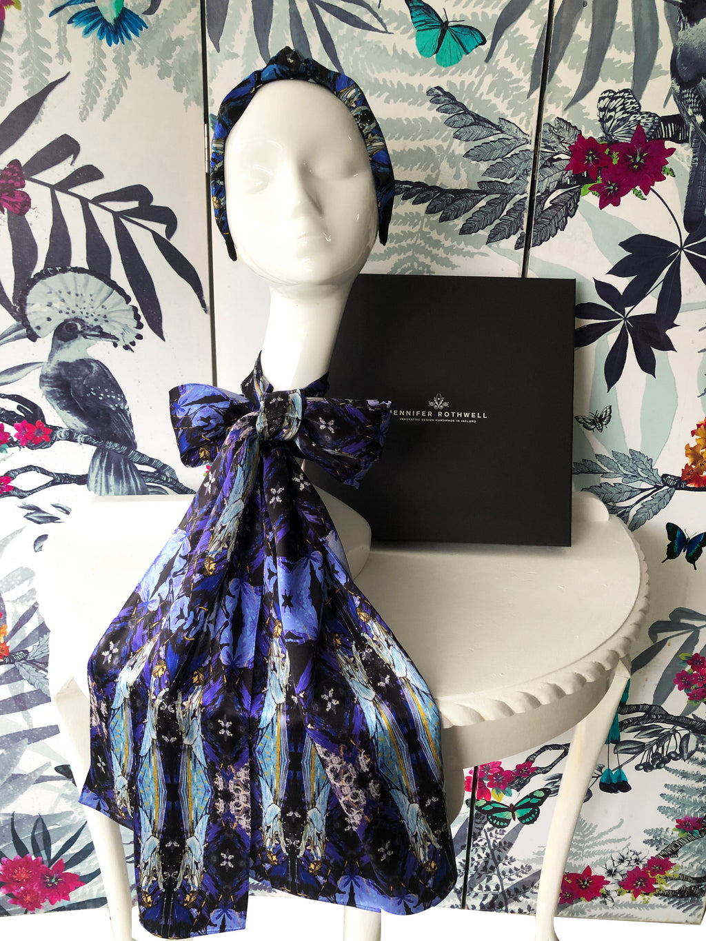 Madeline Scarf and Headband Set (blue)