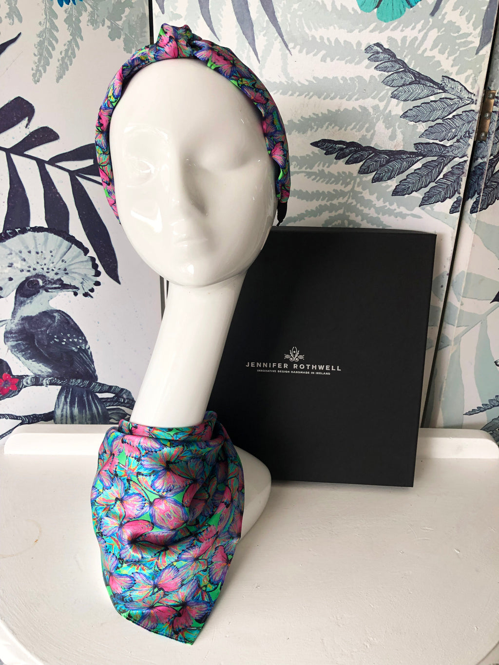 Féileacán (Butterfly) Scarf and Headband Set