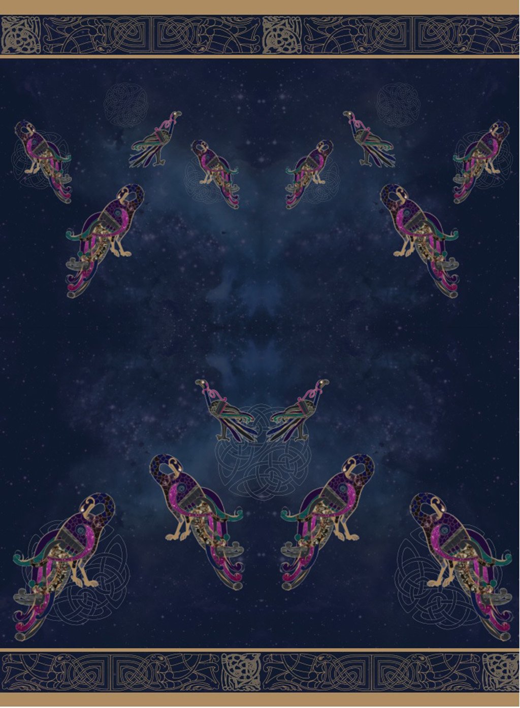 Kell's Space Mythology Bow Tie and Pocket Square Set - Inspired by the BOOK OF KELLS TM