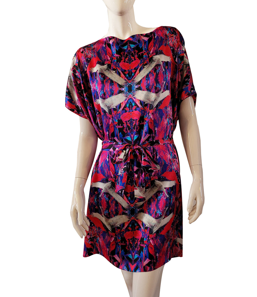 Red Crane Tunic Dress