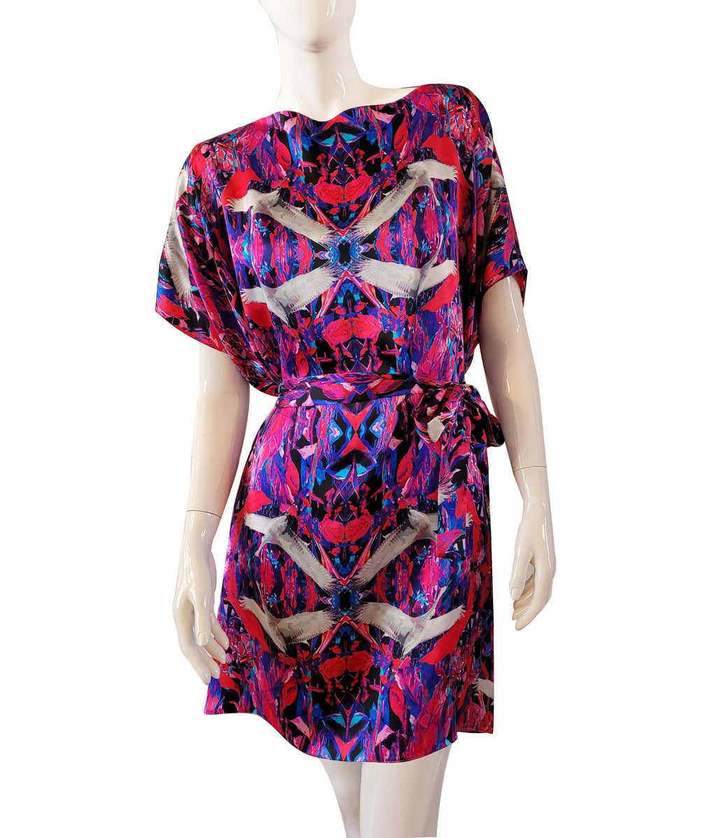 Red Crane Tunic Dress