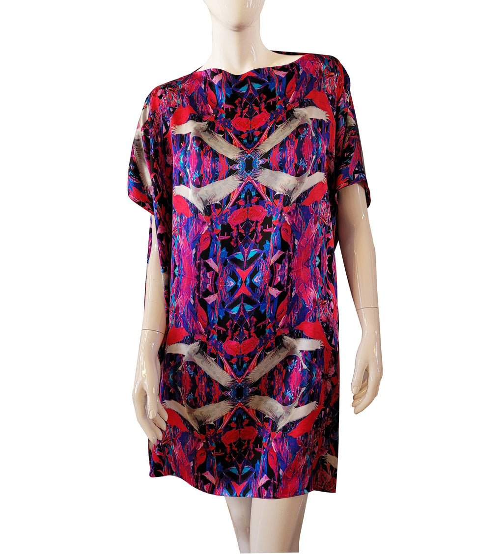 Red Crane Tunic Dress