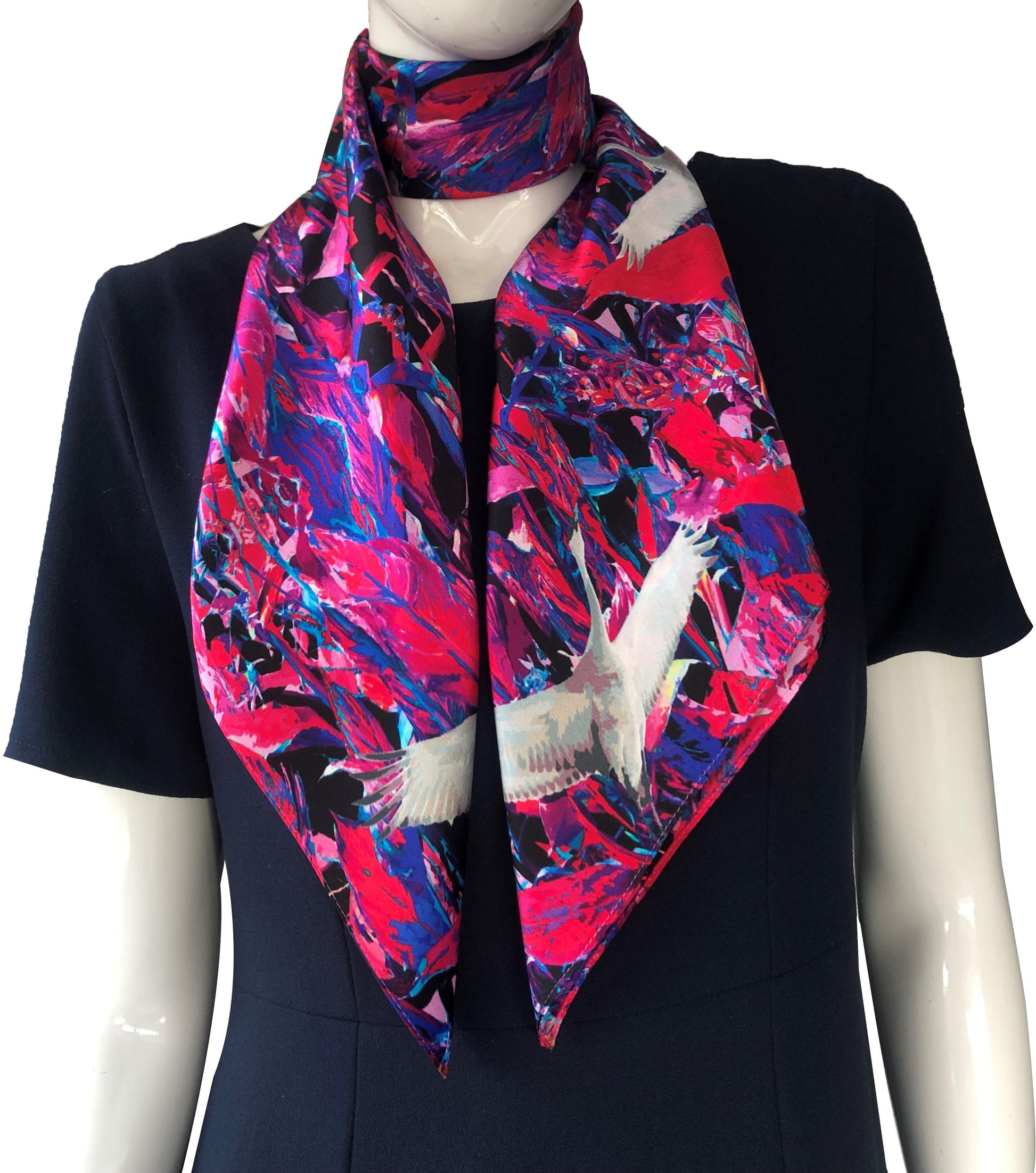 Red Crane Scarf