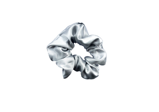 Sliver Silk Scrunchie