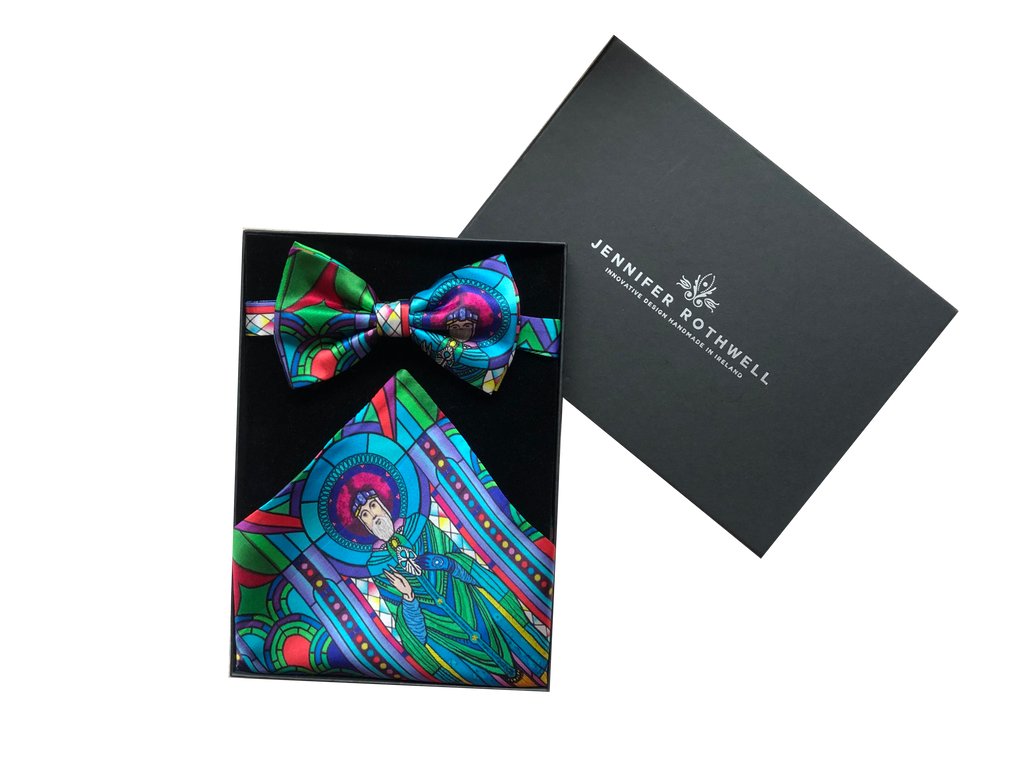 St. Patrick Bow Tie and Pocket Square Colourful