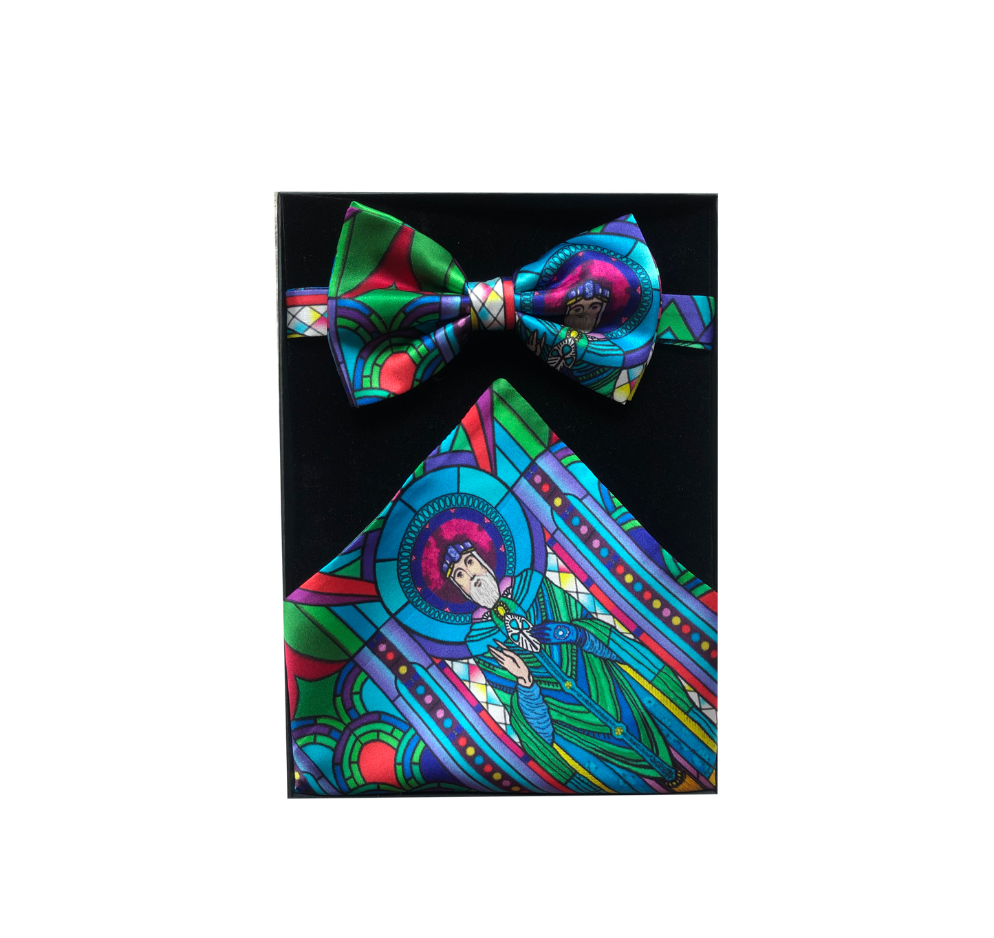 St. Patrick Bow Tie and Pocket Square (different colours)
