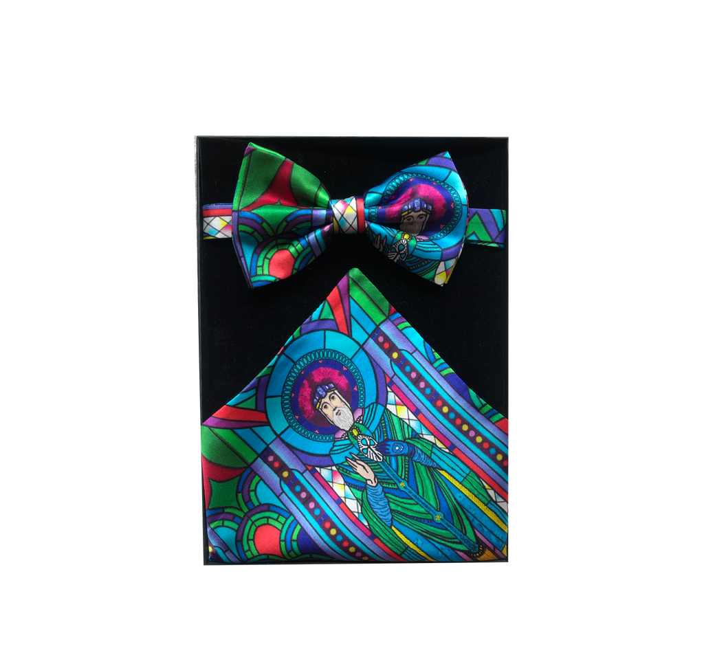 St. Patrick Bow Tie and Pocket Square Colourful