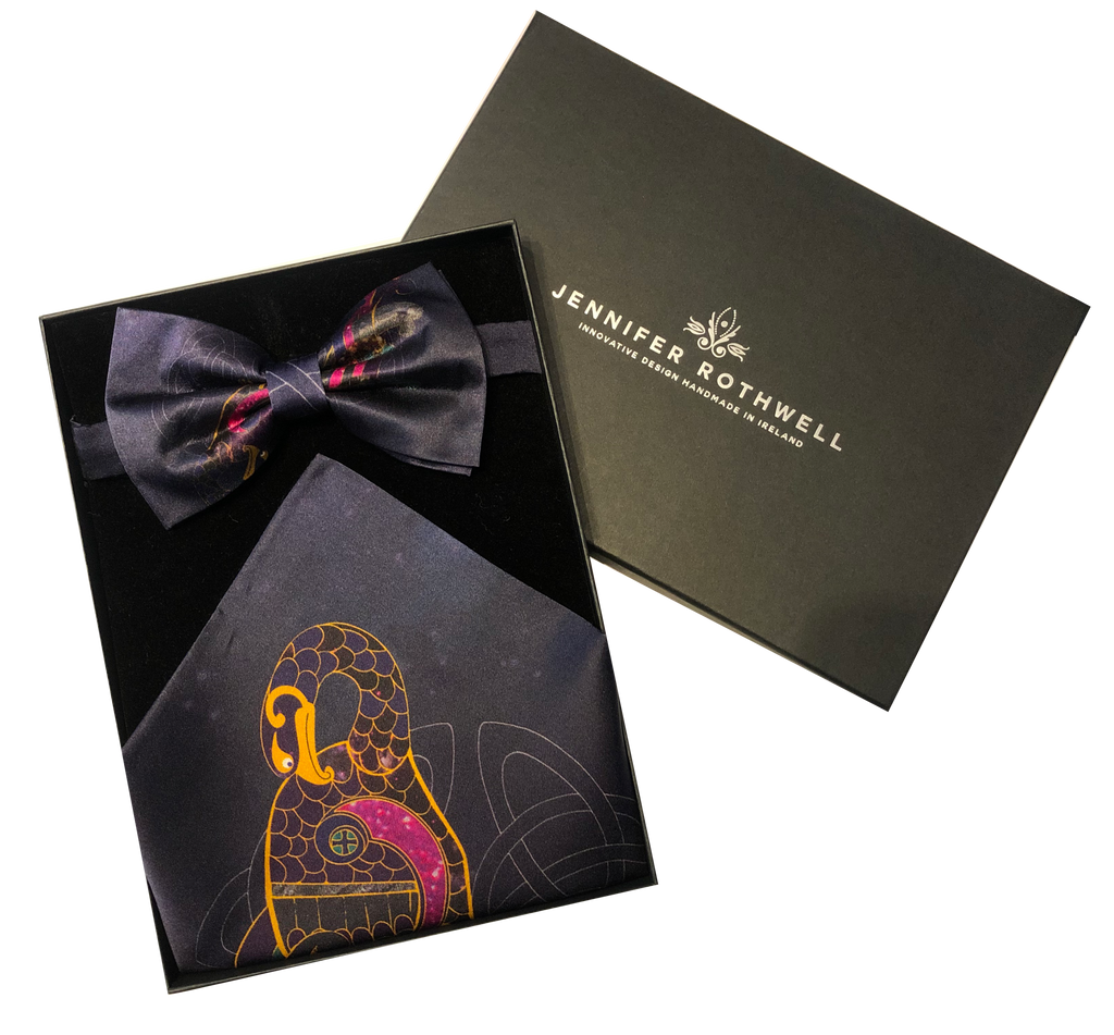Kell's Space Mythology Bow Tie and Pocket Square Set - Inspired by the BOOK OF KELLS TM